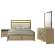 Hendricks 4-piece California King Bedroom Set Light Oak - 222651KW-S4