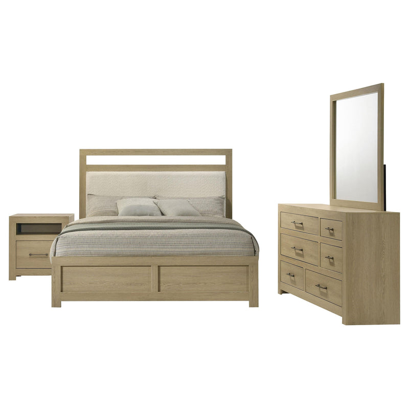 Hendricks 4-piece California King Bedroom Set Light Oak - 222651KW-S4