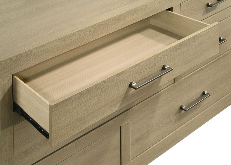 Hendricks 4-piece Queen Bedroom Set Light Oak - 222650Q-S4
