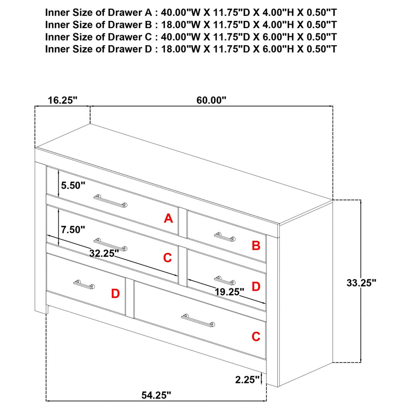 Hendricks 5-piece California King Bedroom Set Light Oak - 222650KW-S5