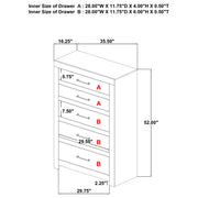 Hendricks 5-piece California King Bedroom Set Light Oak - 222650KW-S5