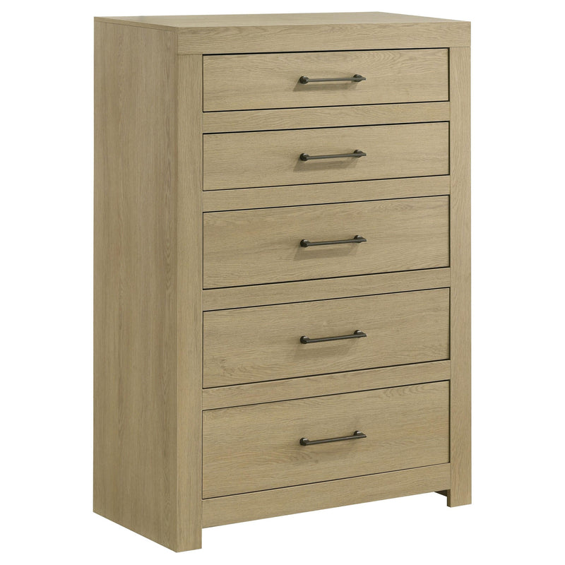 Hendricks 5-piece Queen Bedroom Set Light Oak - 222650Q-S5