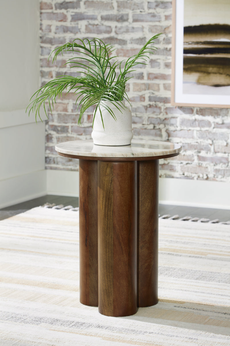 Henfield Beige/Brown Accent Table - A4000623