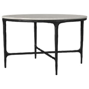 Hermas 2-piece Round Marble Coffee and End Table Set White - 710738-S2