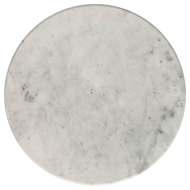 Hermas 2-piece Round Marble Coffee and End Table Set White - 710738-S2