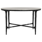 Hermas 2-piece Round Marble Coffee and End Table Set White - 710738-S2