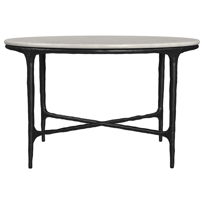 Hermas 3-piece Round Marble Coffee and End Table Set White - 710738-S3