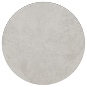 Hermas Round Genuine Marble Top Metal Coffee Table White - 710738