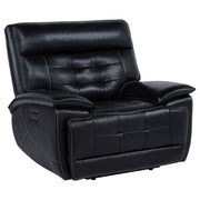 Hewitt Leather Upholstered Dual Power Recliner Chair Black - 609613PP