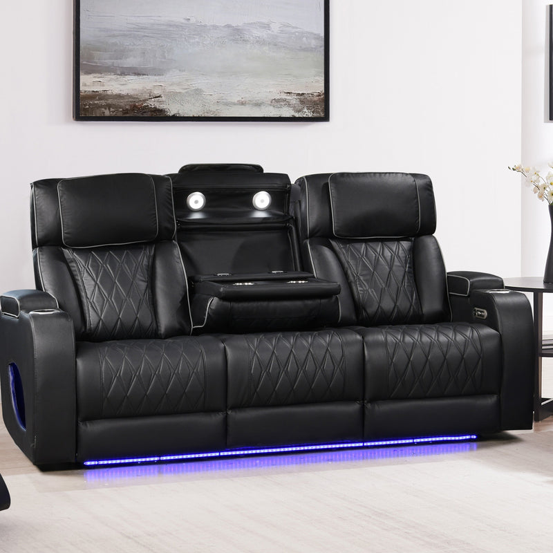 Hialeah Black Sofa - HIALEAH-BLK-SF