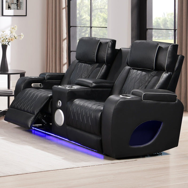 Hialeah Black Sofa & Loveseat & Chair - HIALEAH-BK-SLC