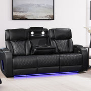 Hialeah Black Sofa & Loveseat - HIALEAH-BK-SLS