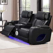 Hialeah Black Sofa & Loveseat - HIALEAH-BK-SLS