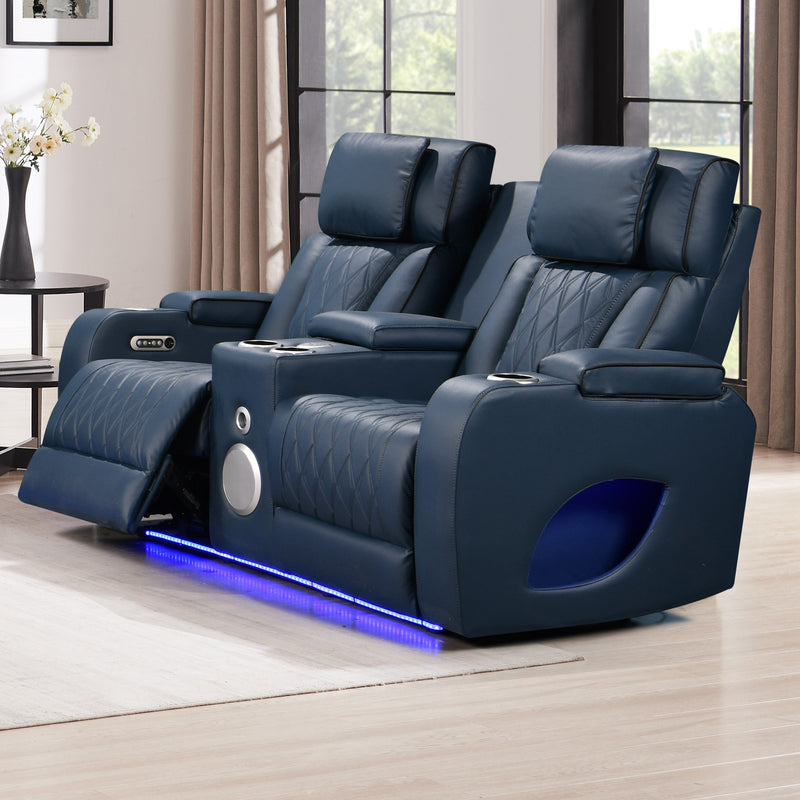 Hialeah Blue Loveseat - HIALEAH-BLU-LS