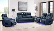 Hialeah Blue Sofa & Loveseat & Chair - HIALEAH-BL-SLC