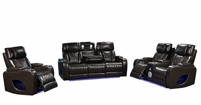 Hialeah Brown Sofa & Loveseat & Chair - HIALEAH-BN-SLC
