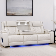 Hialeah White Sofa & Loveseat & Chair - HIALEAH-WT-SLC