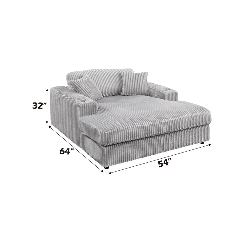 Hilde Chaise w/2 Pillows - LV03681