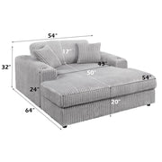 Hilde Chaise w/2 Pillows - LV03681