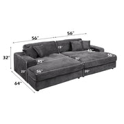 Hilde Chaise w/2 Pillows - LV03690