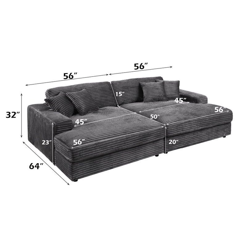 Hilde Chaise w/2 Pillows - LV03690