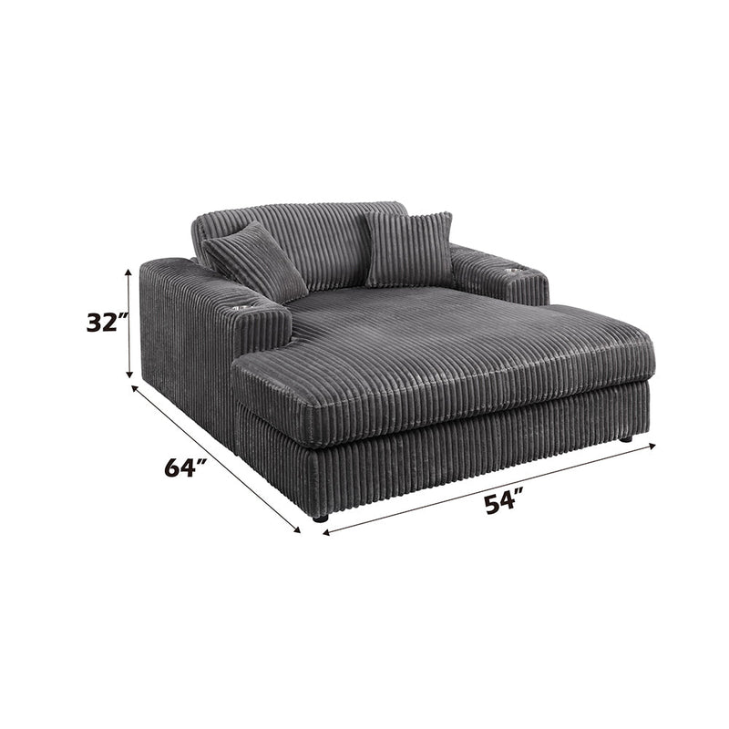 Hilde Chaise w/2 Pillows - LV03691