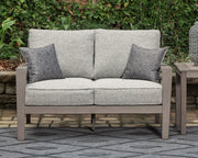 Hillside Barn Outdoor Sofa and Loveseat in Gray/Brown - PKG021258
