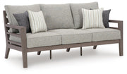 Hillside Barn Outdoor Sofa and Loveseat in Gray/Brown - PKG021258