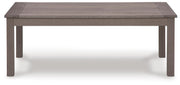 Hillside Barn Outdoor Sofa and Loveseat with Coffee Table in Gray/Brown - PKG021259