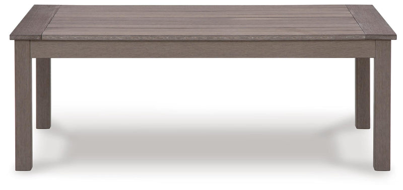 Hillside Barn Outdoor Sofa and Loveseat with Coffee Table in Gray/Brown - PKG021259