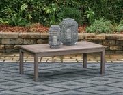Hillside Barn Outdoor Sofa and Loveseat with Coffee Table in Gray/Brown - PKG021259