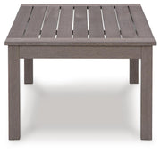 Hillside Barn Outdoor Sofa and Loveseat with Coffee Table in Gray/Brown - PKG021259