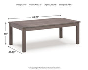 Hillside Barn Outdoor Sofa and Loveseat with Coffee Table in Gray/Brown - PKG021259
