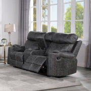 Hirah Motion Loveseat w/Console & USB Port - LV02571