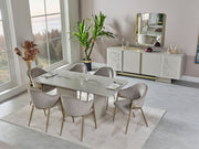 Hisar Diningroom (Consol With Mirror & Dining Table & 6 Dining Chair) - 200-MUM-HIS-DT-6-SET