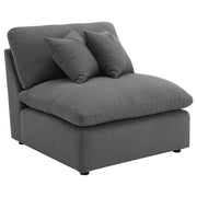 Hobson 4-piece Upholstered Modular Sectional Sofa Charcoal - 551455-SETB