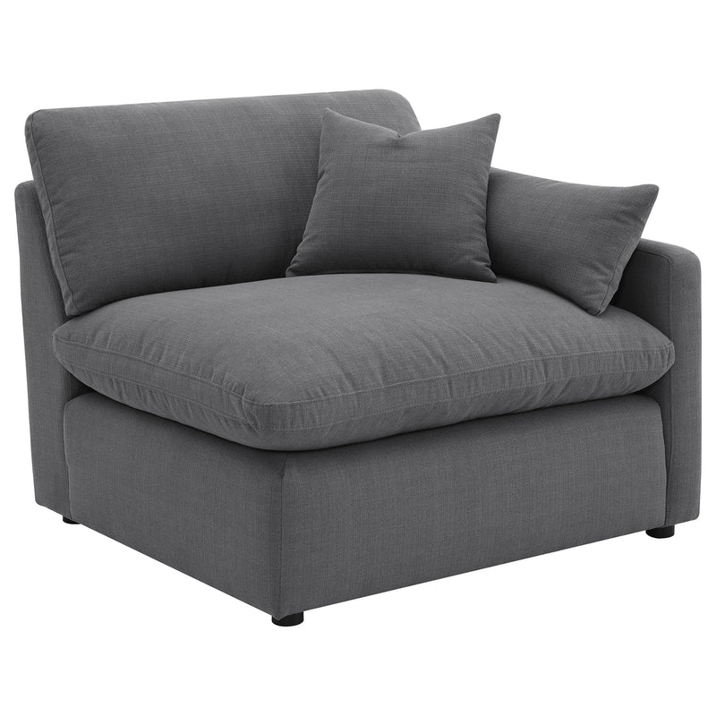 Hobson 4-piece Upholstered Modular Sectional Sofa Charcoal - 551455-SETB
