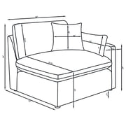Hobson 5-piece Upholstered Modular Sectional Sofa Charcoal - 551455-SETA