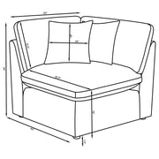 Hobson 5-piece Upholstered Modular Sectional Sofa Charcoal - 551455-SETA