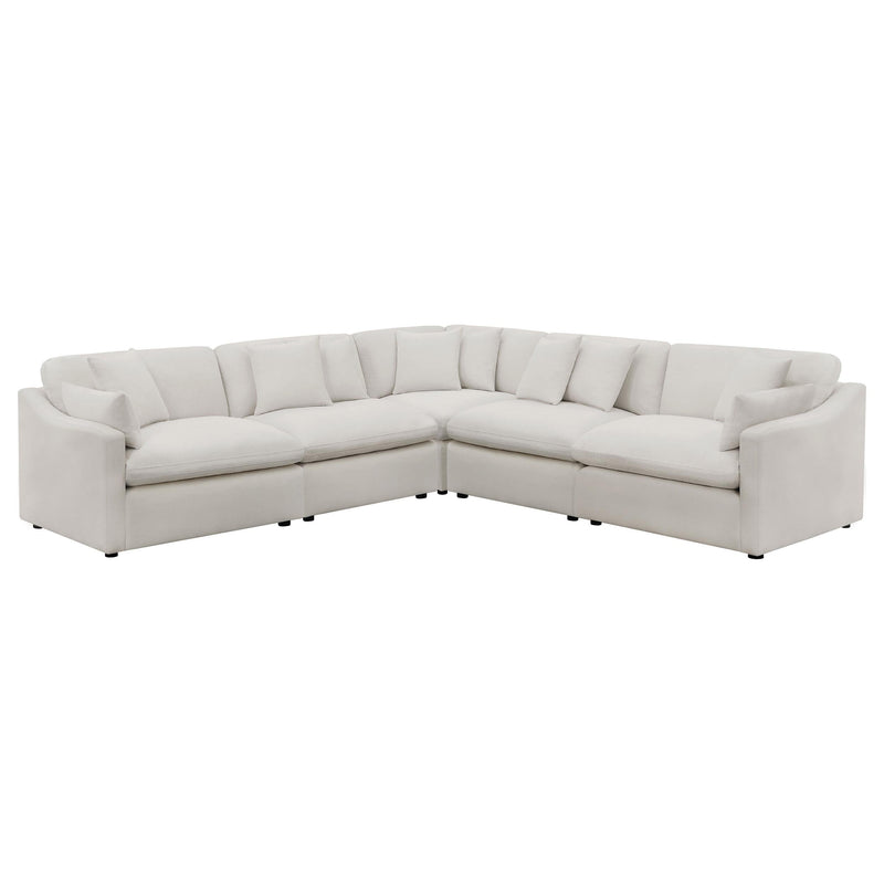 Hobson 5-piece Upholstered Modular Sectional Sofa Ivory - 551451-SETA