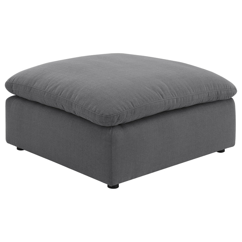 Hobson Square Upholstered Ottoman Charcoal - 551457