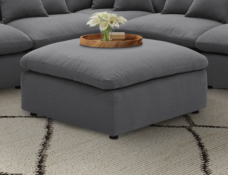 Hobson Square Upholstered Ottoman Charcoal - 551457