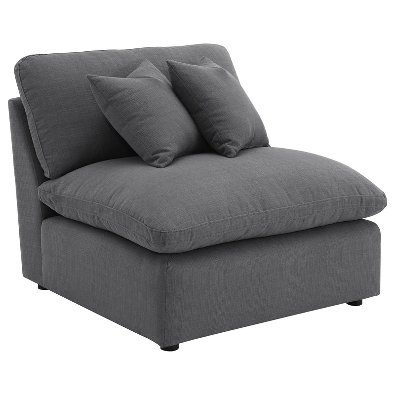 Hobson Upholstered Armless Chair Charcoal - 551455