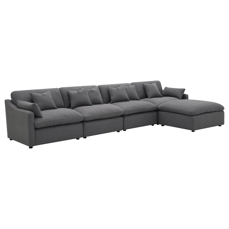 Hobson Upholstered Armless Chair Charcoal - 551455