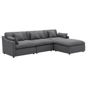 Hobson Upholstered Armless Chair Charcoal - 551455