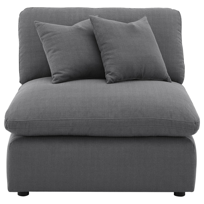 Hobson Upholstered Armless Chair Charcoal - 551455