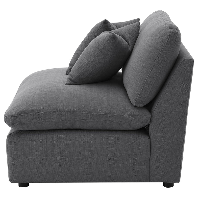 Hobson Upholstered Armless Chair Charcoal - 551455