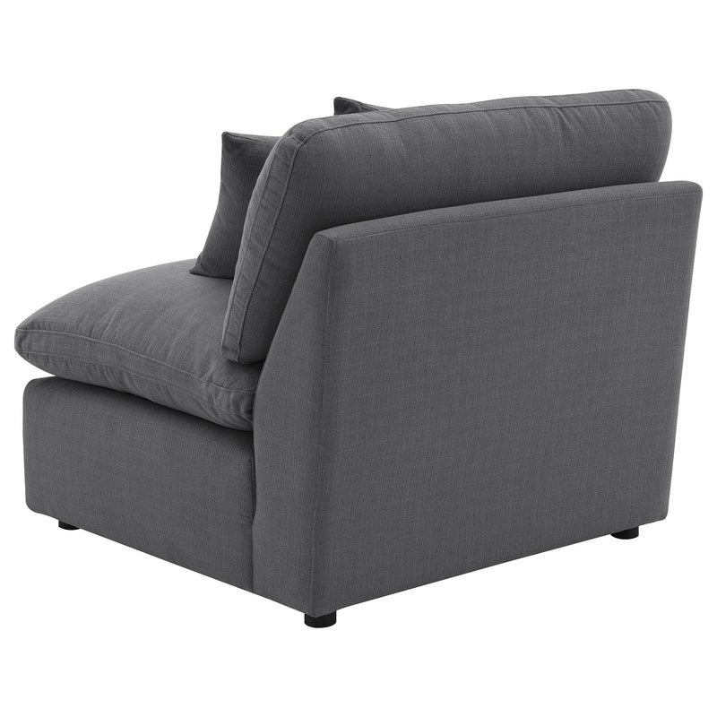 Hobson Upholstered Armless Chair Charcoal - 551455