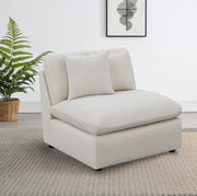 Hobson Upholstered Armless Chair Ivory - 551451