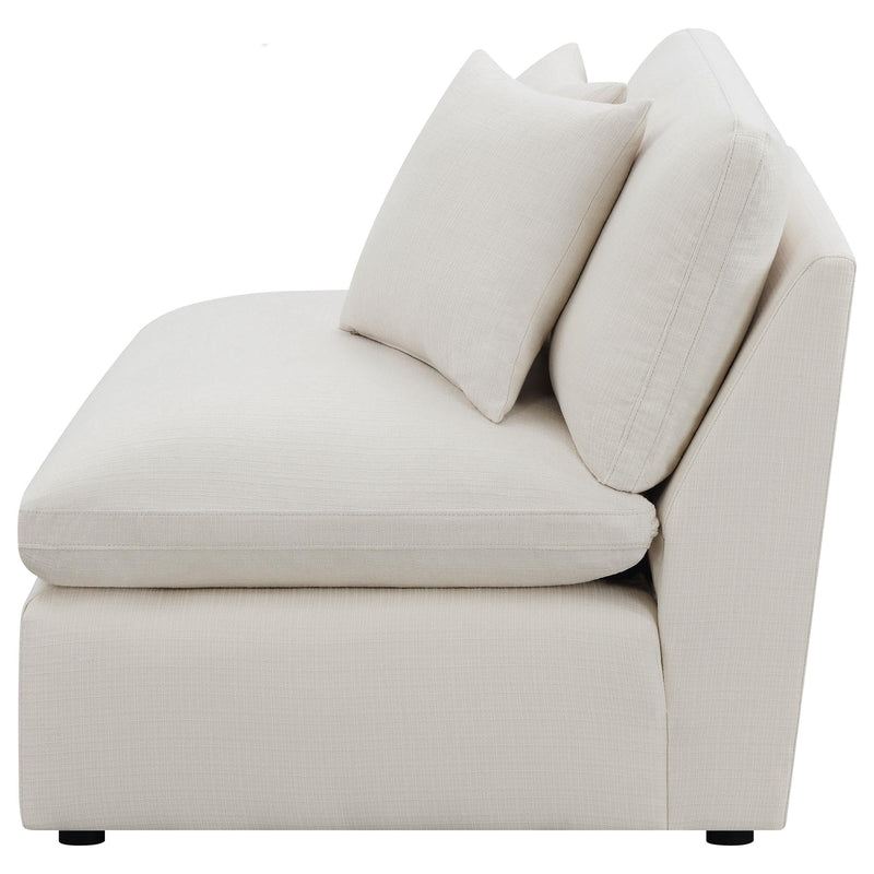 Hobson Upholstered Armless Chair Ivory - 551451